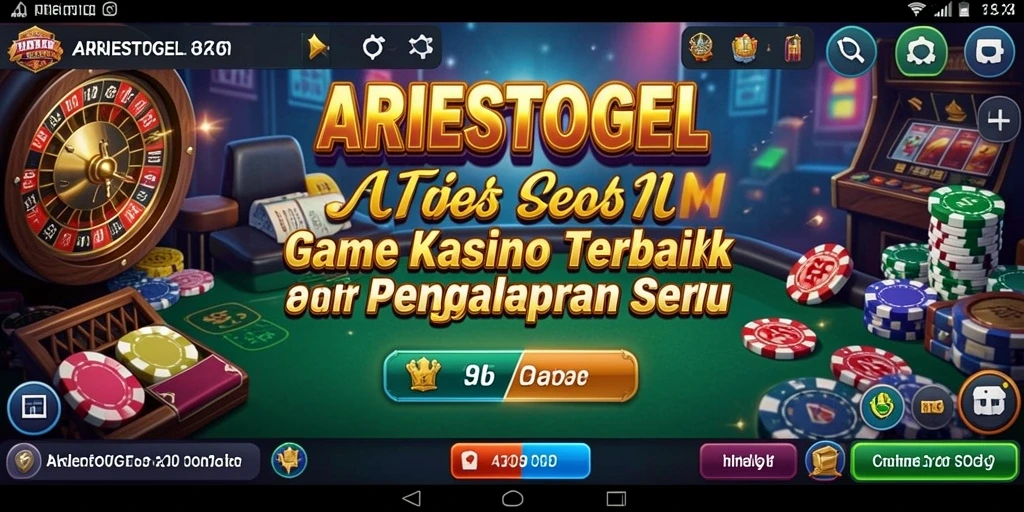 Tampilan menarik dari gameplay Kasino ARIESTOGEL dengan banyak pilihan permainan.