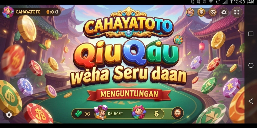Tampilan gameplay seru dalam QiuQiu CAHAYATOTO.