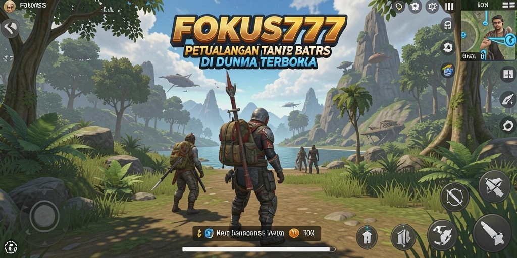Screenshot menampilkan aksi seru di dunia terbuka FOKUS777.