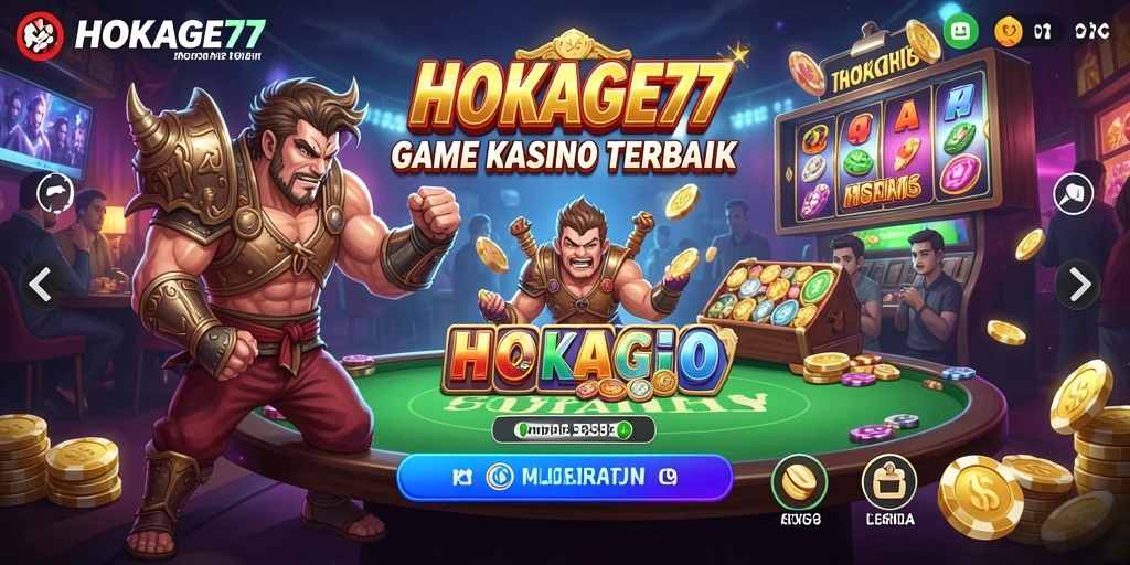 Screenshot utama HOKAGE77 menampilkan gameplay menarik dari permainan Kasino.