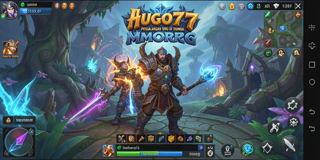 Tampilan gameplay seru dan interaktif di HUGO77 MMORPG.