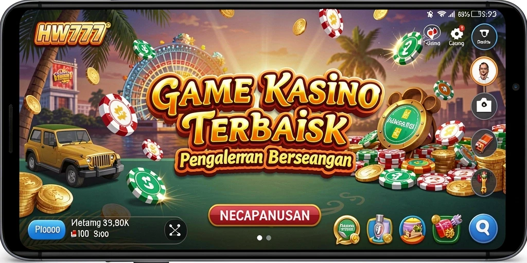 Tangkapan layar <strong>HW777</strong> menampilkan gameplay Kasino yang menarik dan penuh warna.