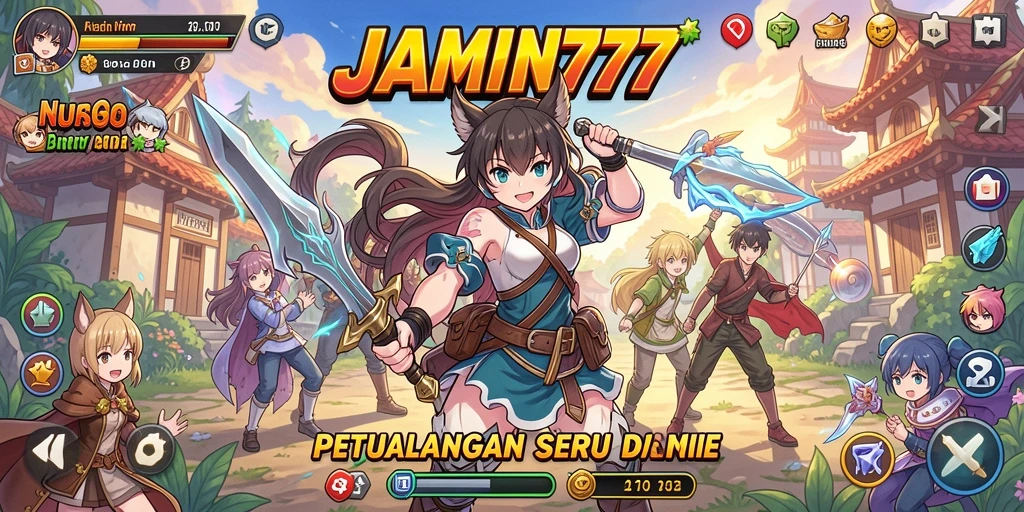 Tangkapan layar menunjukkan aksi seru dalam dunia Anime.