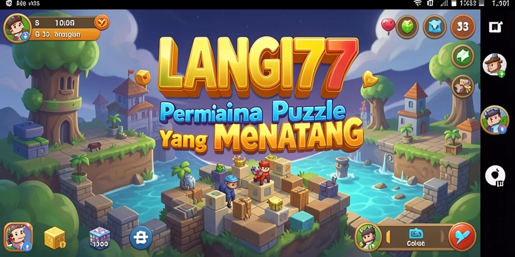 Menampilkan gameplay LANGIT77 dengan visual puzzle yang menarik.