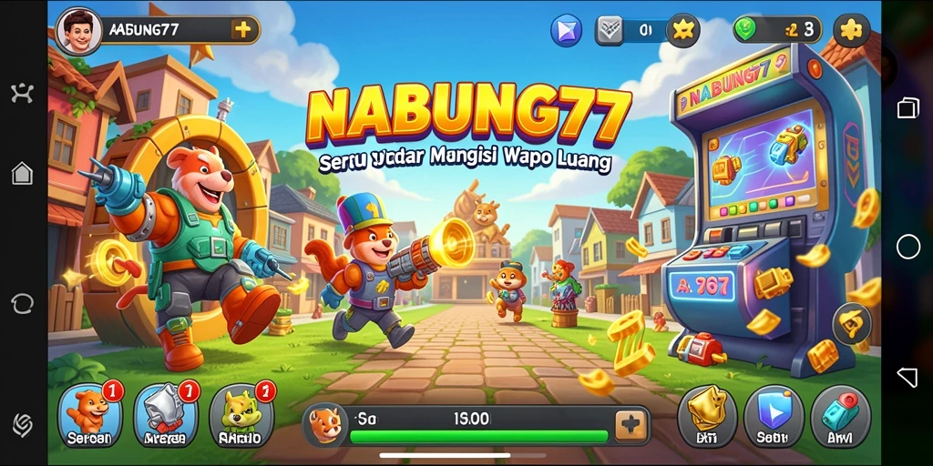 Tampilan gameplay seru dari NABUNG77 dengan tantangan menarik.