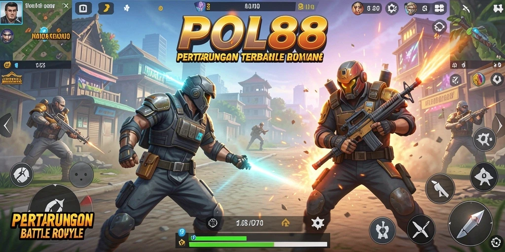 Screenshot gameplay POL88 yang penuh aksi dan tantangan Battle Royale.