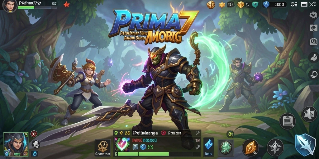 Gameplay seru PRIMA77 dalam pertempuran epik dan petualangan pemain.