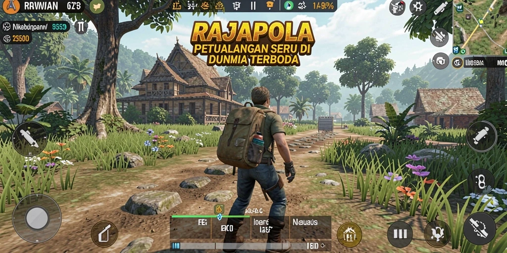 Tampilan gameplay RAJAPOLA yang penuh aksi di dunia terbuka.