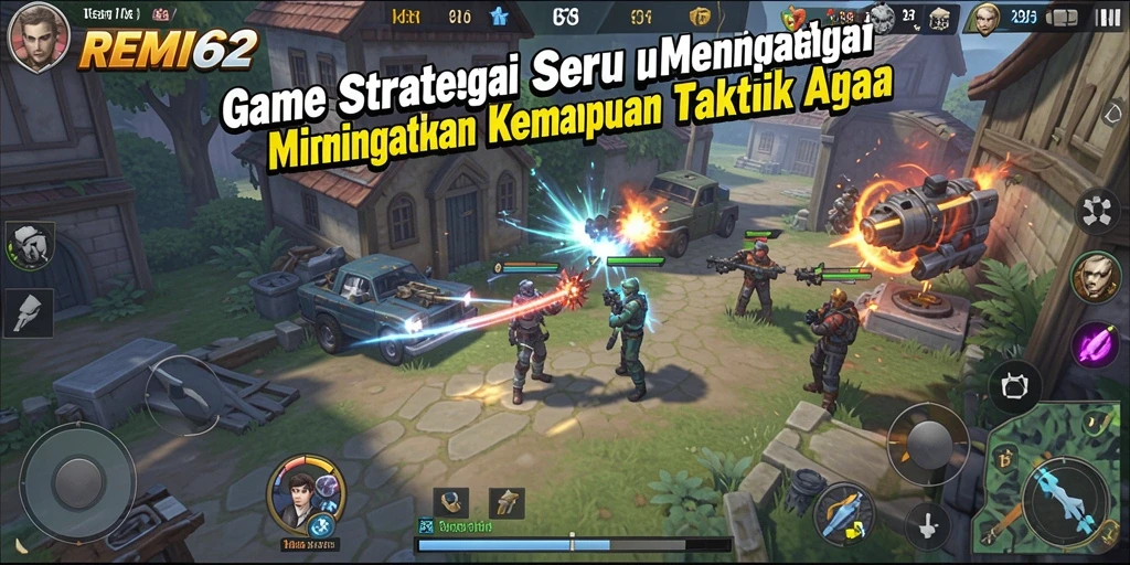 Tampilan gameplay seru dari REMI62 yang penuh strategi.