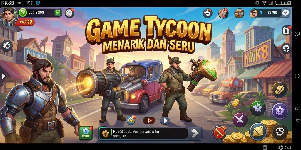 Tampilan gameplay RK88 yang seru dan menantang dalam pengelolaan bisnis.