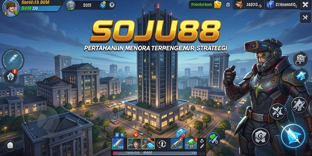 Tampilan menarik gameplay SOJU88 dalam Tower Defense.