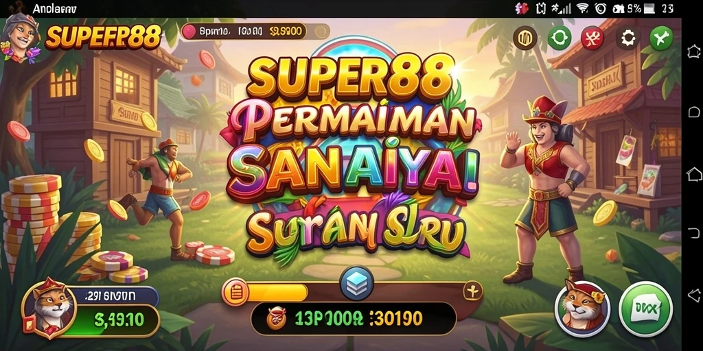 Tampilan gameplay SUPER88 yang menarik dan penuh warna.
