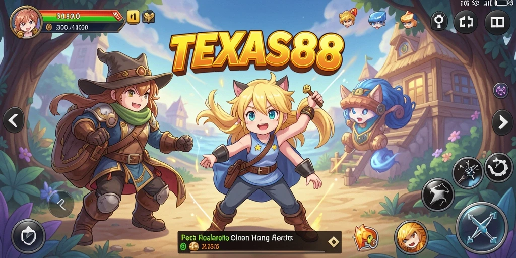 Tampilan gameplay menyentuh dunia Anime yang magis.