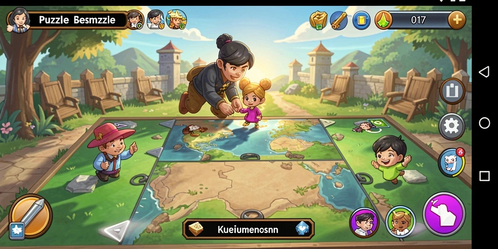 Screenshot V07 menunjukkan gameplay mengasyikkan saat menyusun puzzle.