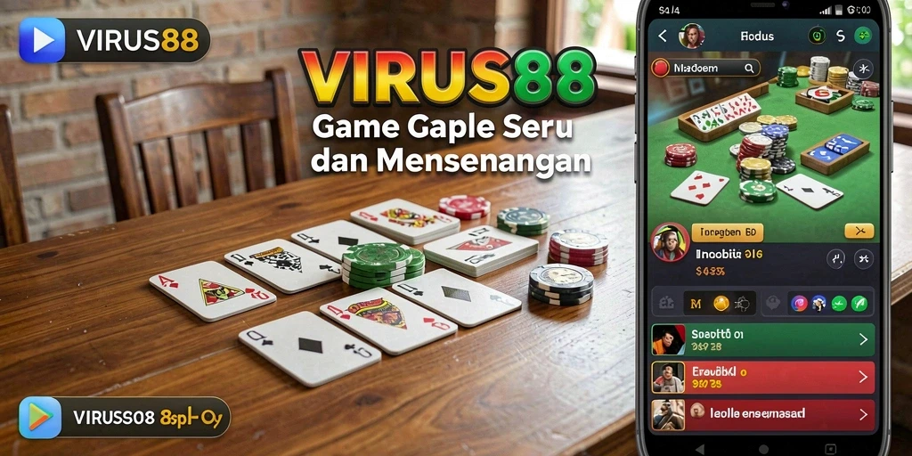 Tampilan gameplay Gaple di VIRUS88 yang seru dan interaktif.